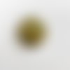 Perle plate en jaspe-forêt 25 mm – trou transversal 0,7 mm – pierre naturelle