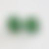 Lot de 2 perles en aventurine verte naturelle – 16 mm – trou 1 mm