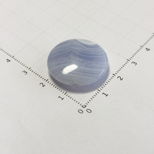 Perle en calcédoine naturelle 20 mm – trou 1 mm