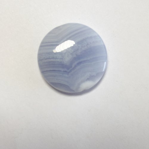Perle en calcédoine naturelle 20 mm – trou 1 mm