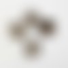 Lot de 4 perles en quartz fumé facettées 10 mm – 20 facettes
