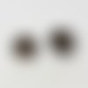 Lot de 2 perles en quartz fumé – gouttes facettées 8 mm