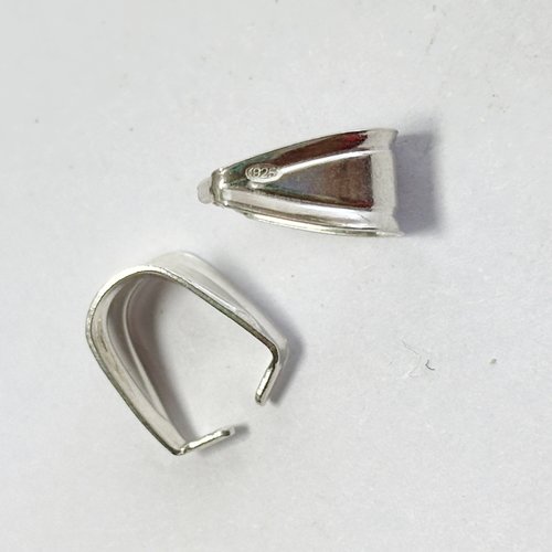 Lot de 2 bélières en argent 925 recyclé – fabrication italienne poinçonnée