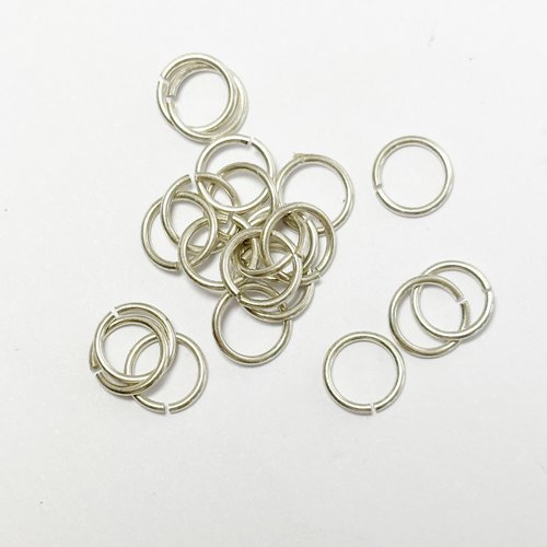 20 anneaux en argent 925  – fil 0,65 mm – ø 6,0 mm – coupés laser – qualité professionnelle