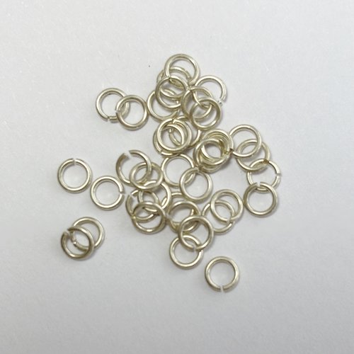 35 anneaux en argent 925  – fil 0,60 mm – ø 3.6 mm – coupés laser – qualité professionnelle