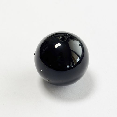 Perle onyx 20 mm - agate noire