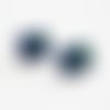Lot de 2 perles azurite cylindriques 10x8 mm trou 0,8 mm - n°2