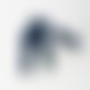 5 perles azurite cylindriques 14 × 4 mm - n°1