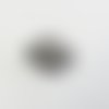 1 perle en argent 925 navette bombée décor pointillé – 17 mm