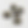 5 perles ovales en nacre marron 18 mm – effet vague
