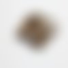 Perle en jaspe rhyolite marron – carré ondulé 30 mm – réf. n°5