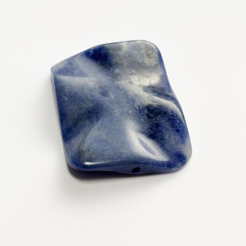 Perle rectangulaire en sodalite - 39 x 29 mm - perle n°2