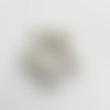 5 perles en argent 925 brossé forme larme 12 mm - trou 1,2 mm