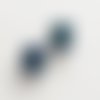 Lot de 2 perles azurite cylindriques 10x8 mm trou 0,8 mm - n°4