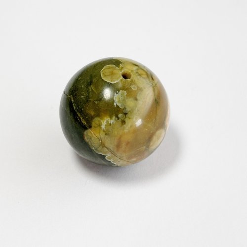 Perle jaspe océan orbiculaire verte - 20 mm (n°2)