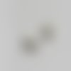 2 perles en argent 925 en forme d’éventail - 8 mm
