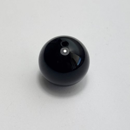 Perle onyx 18 mm de diamètre - agate noire