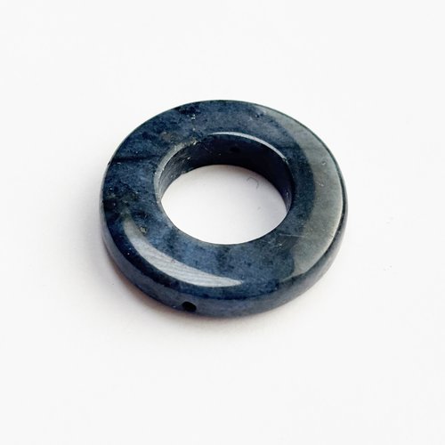 Perle en dumortierite naturelle - disque 25 mm