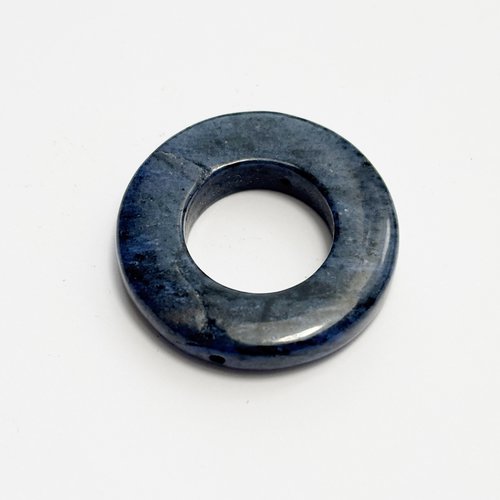 Perle en dumortierite naturelle - disque 25 mm - n°1