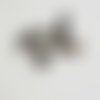 5 perles rectangulaires en quartz fumé naturel -13 × 4 mm