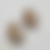 2 perles en agate craquelée cylindre 20 × 15 mm