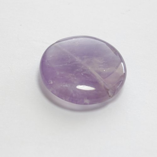 Perle en améthyste lavande disque 22 mm .