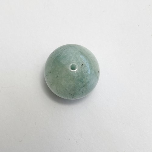 Perle en aigue-marine laiteuse 16 mm de diamètre - pièce unique n°5