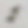 2 perles tonnellées plates en argent 925 massif –-12 mm