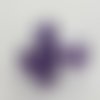 5 perles en améthyste foncée à 20 facettes - 10 mm