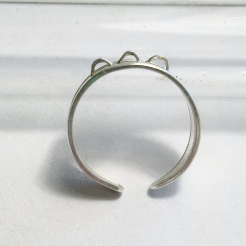 Support de bague réglable en argent 925 - 3 anneaux pour pampilles