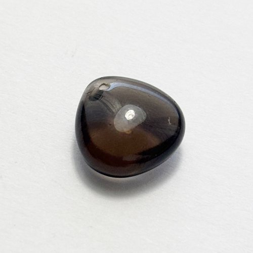 Perle en quartz fumé naturelle - forme larme 13 mm (à l’unité)