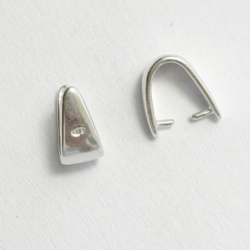 2 bélières à pincer en argent 925 poinçonnées - 8 mm