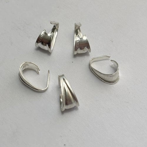 5 bélières argent 925 poinçonnées - 9x4,5 mm