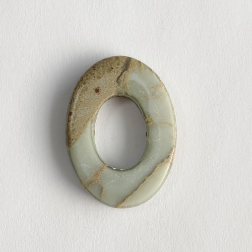Perle jaspe aquaterra ovale trouée 30 x 22 mm - n°1