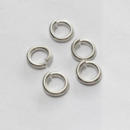 1 anneau ouvert en argent 925 - fil 1.5 mm - diamètre extérieur 8 mm (sr1580)