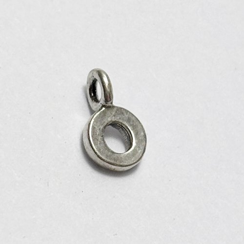 Pampille lettre o en argent 925 poinçonnée - 8 mm
