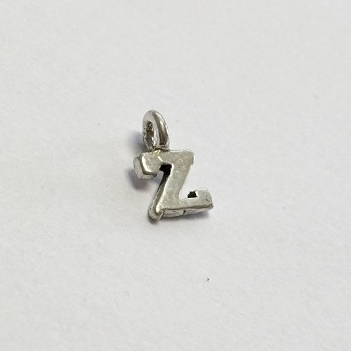 Pampille lettre z en argent 925 poinçonnée - 8 mm