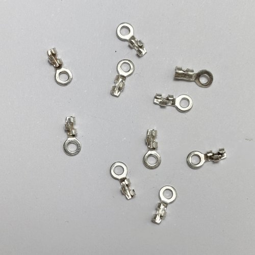 10 embouts à écraser 0,8 mm, 3 clips, anneau rond, argent 925