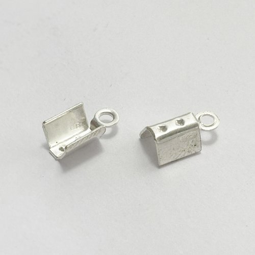 2 embout à écraser 3 mm 1 anneau. argent 925/1000