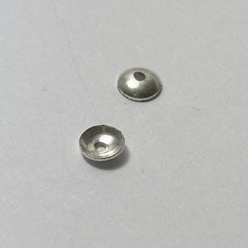 2 coupelles lisses 4 mm en argent 925.