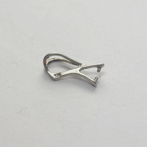 Bélière pince simple en argent 925, 15,3 mm - poinçonnée