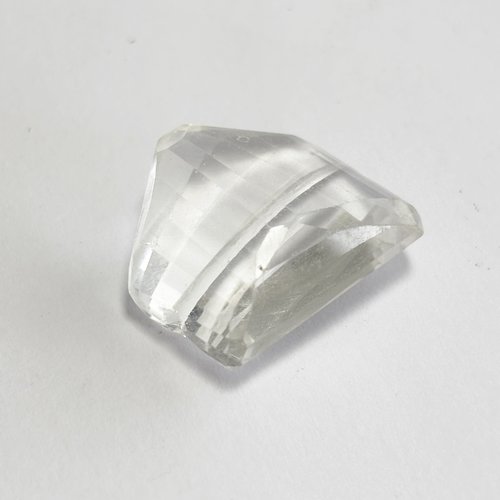 Perle en cristal de roche naturelle facettée, forme caillou irrégulier, 20 mm, perçage 0,6 mm