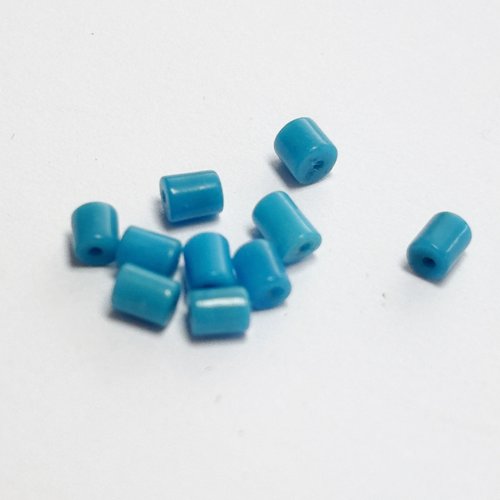 10 perles en turquoise naturelle aaa - forme tube 2 × 3 mm