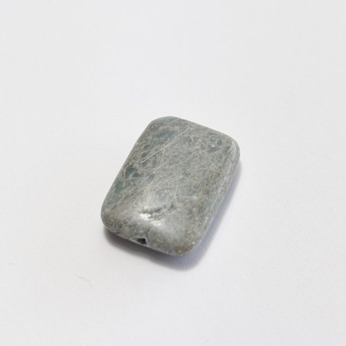 1 perle jaspe aquaterra rectangulaire, 25 x 18 mm, trou transversal