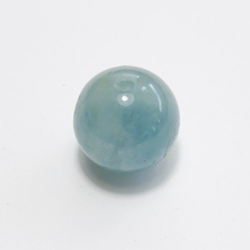 Perle aigue marine laiteuse 16 mm naturelle pièce unique