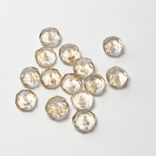 Citrine naturelle facettée 3 x 5 mm lot de 14 perles