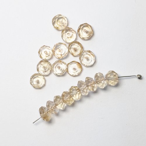 Citrine naturelle facettée 3 x 5 mm lot de 20 perles