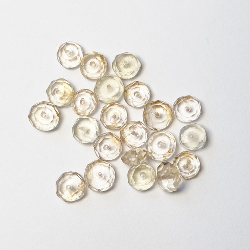 Citrine naturelle facettée 3 x 5 mm lot de 22 perles