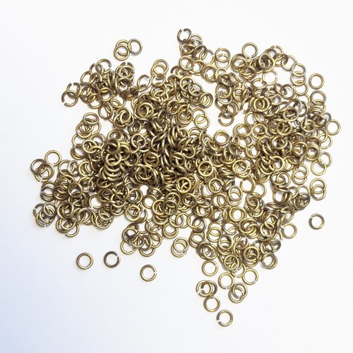 20 g d’anneaux ouverts en laiton doré 4 mm – réf. lr640