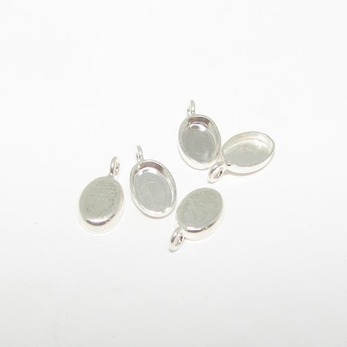 Support pour cabochon ovale 4x6mm;